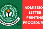 how to print jamb admission letter