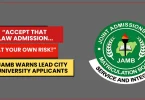 accept-that-law-admission-at-your-own-risk-jamb-warns-lead-city-university-applicants