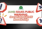 jamb-issues-public-warning-over-fake-utme-result-slip