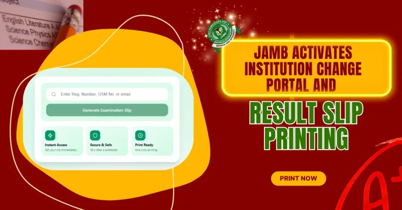 jamb-activates-institution-change-portal-and-result-slip-printing-for-2026-utme-candidates