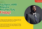 youngest-jamb-registrar-resumes-duty-friday