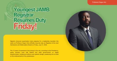 youngest-jamb-registrar-resumes-duty-friday