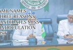jamb-names-three-reasons-candidates-miss-matriculation-list